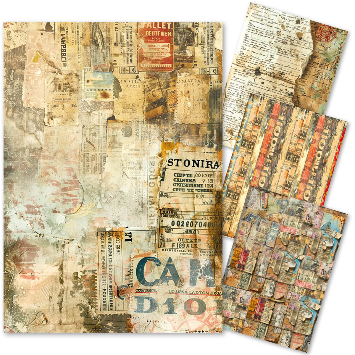 Ciao Bella MIXED MEDIA RICE PAPER A4 SET 4/PKG JOURNEY AHEAD