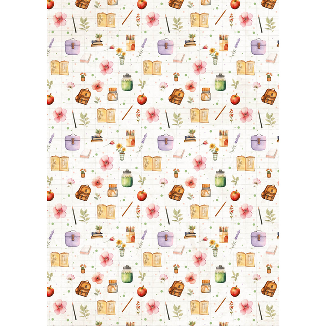 Ciao Bella RICE PAPER A5 MIXED 8/PKG BACK TO SCHOOL