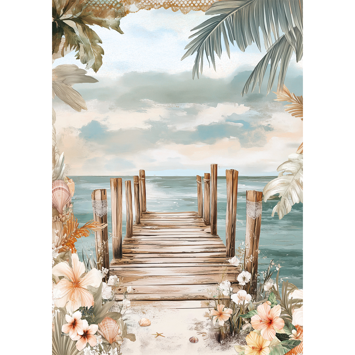 Ciao Bella RICE PAPER A5 MIXED 8/PKG SUMMER DAYS