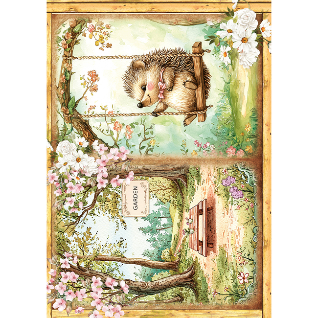 Ciao Bella RICE PAPER A5 MIXED 8/PKG WOODLAND PARTY