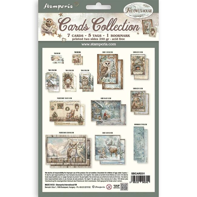 Stamperia Cards Collection - The Owl's House