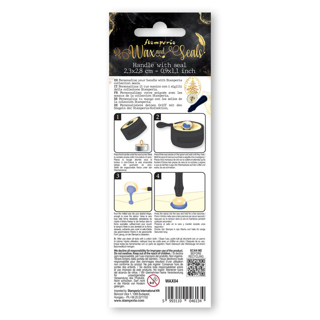 Stamperia Handle with oval seal Christmas tree