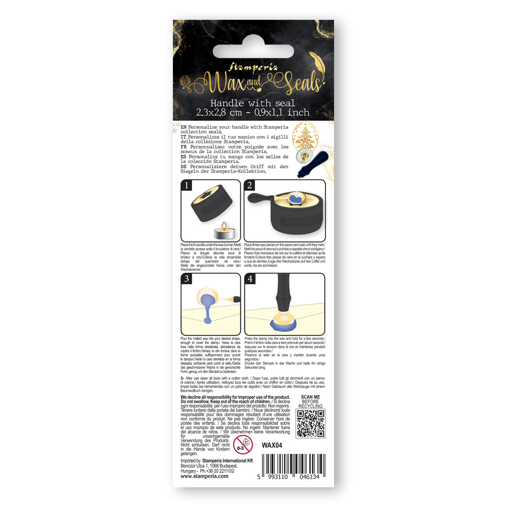 Stamperia Handle with oval seal Christmas tree