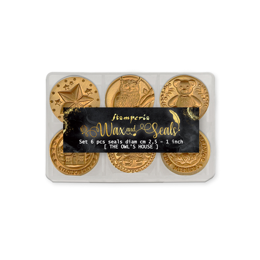 Stamperia Set  6 pcs seals diam cm  2,5  - The Owl's House