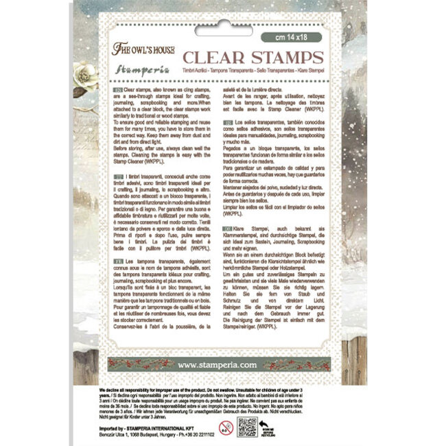 Stamperia Acrylic stamp cm 14x18 - The Owl's House