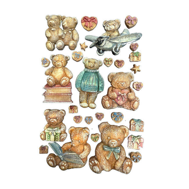 Stamperia Silicon mould A5 - The Owl's House Teddy Bears