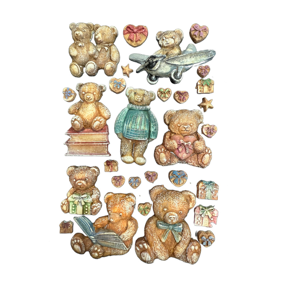 Stamperia Silicon mould A5 - The Owl's House Teddy Bears