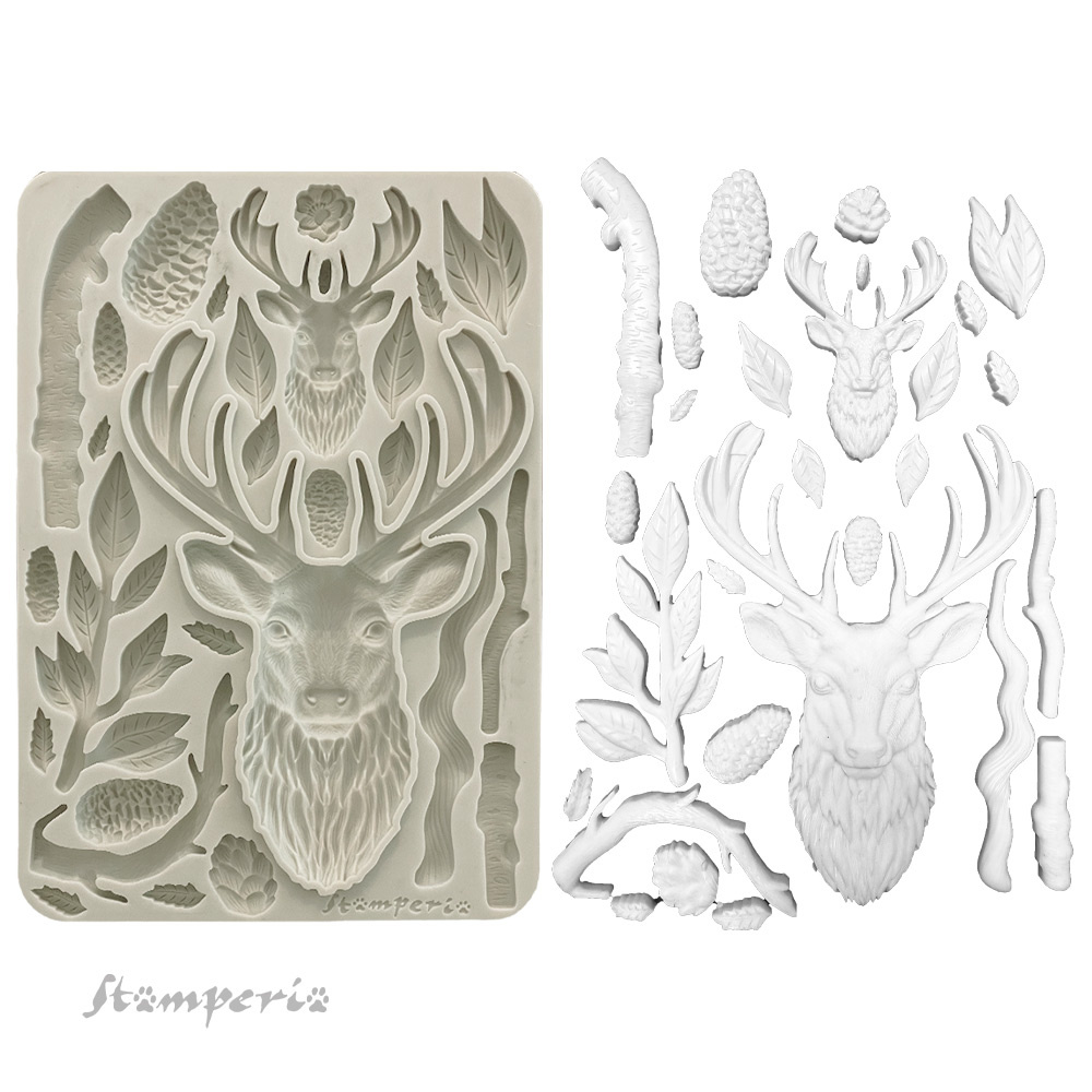 Stamperia Silicon mould A5 - The Owl's House deer