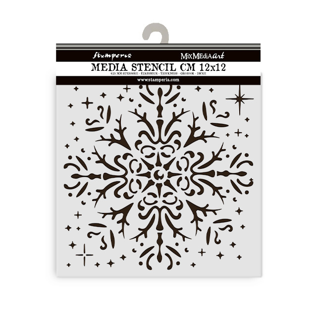 Stamperia Thick stencil cm 12X12 - The Owl's House snowflake