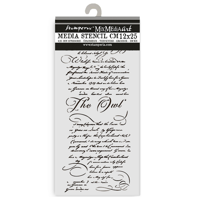 Stamperia Thick stencil cm 12X25 - The Owl's House letter