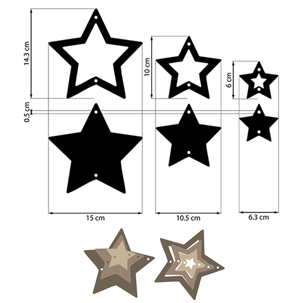 Stamperia Crafty shapes: The Owl's House stars