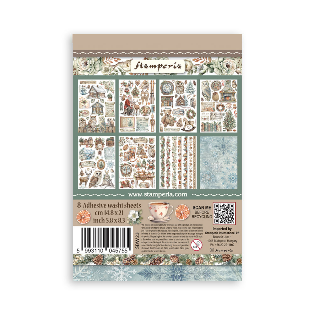 Stamperia Washi pad 8 sheets A5 - The Owl's House
