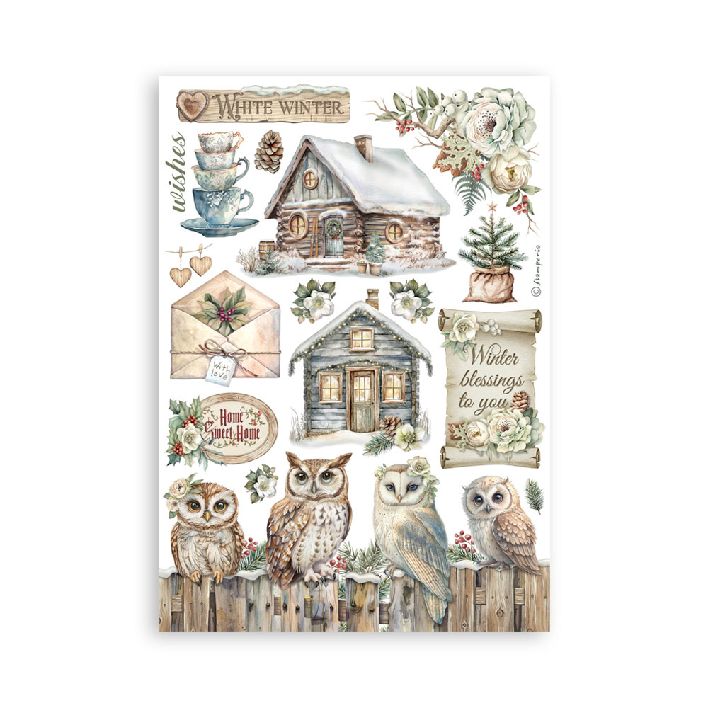 Stamperia Washi pad 8 sheets A5 - The Owl's House