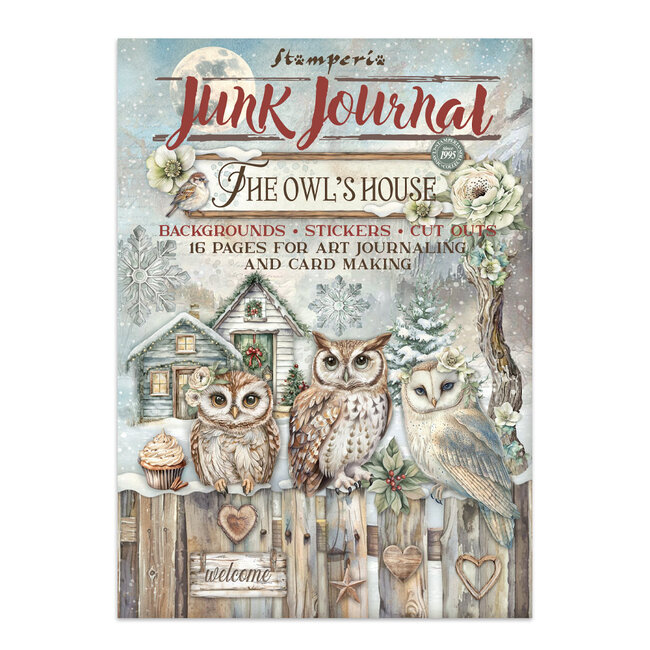 Stamperia Kit Junk Journal and embossing The Owl's House