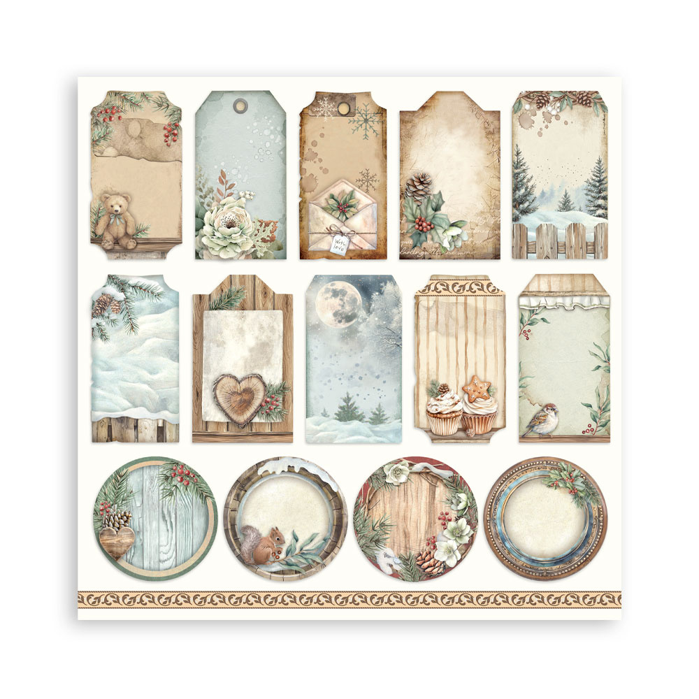 Stamperia Scrapbooking Pad 22 sheets cm 20,3X20,3 (8"X8") Single Face The Owl's House