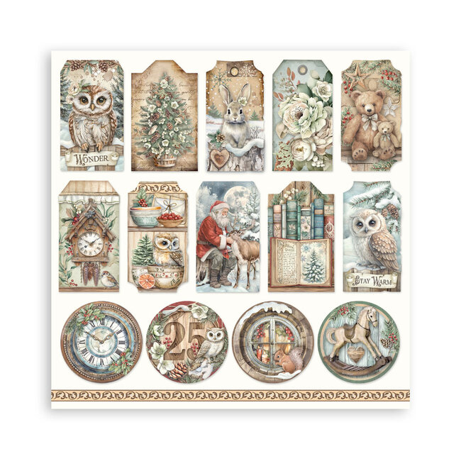Stamperia Papierblok 20,3x20,3 cm - 22 vellen - Single Face The Owl's House