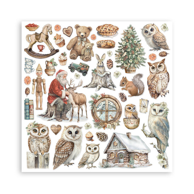 Stamperia Papierblok 30,5x30,5 cm - 22 vellen - Enkelzijdig - The Owl's House