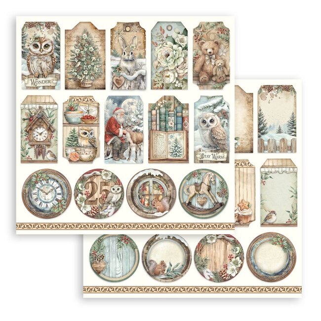 Stamperia Scrapbooking Pad 10 sheets cm 30,5x30,5 (12"x12") - The Owl's House