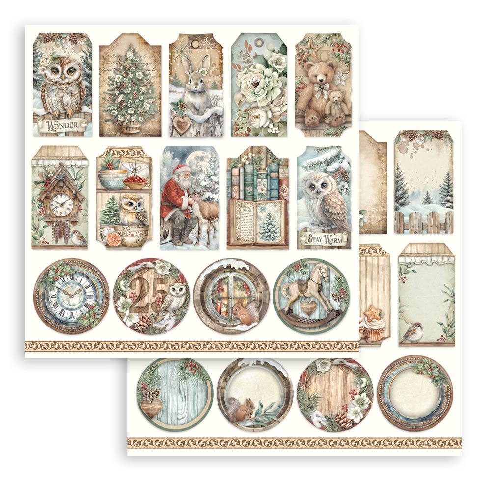 Stamperia Scrapbooking Pad 10 sheets cm 30,5x30,5 (12"x12") - The Owl's House