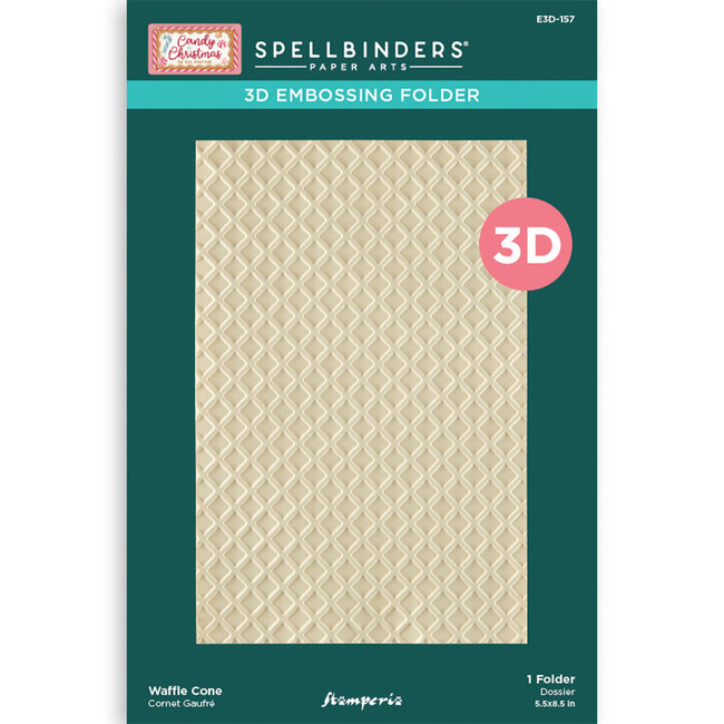Stamperia 3D Embossing folder Waffle Cone