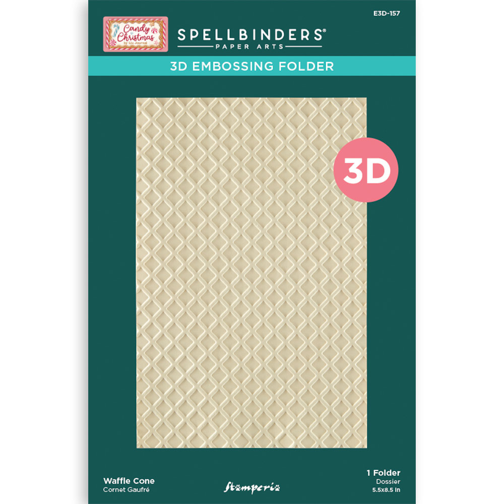 Stamperia 3D Embossing folder Waffle Cone