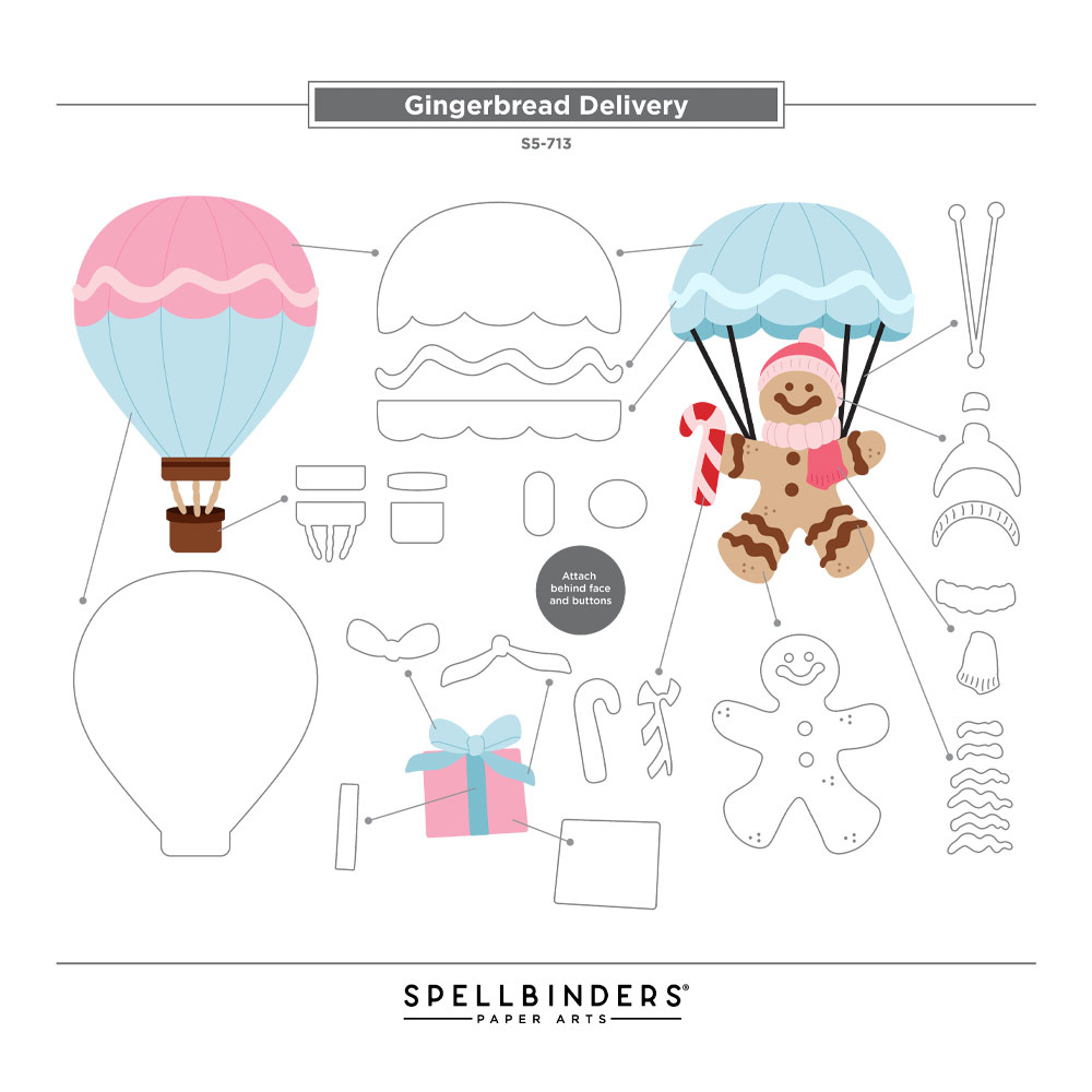 Stamperia Cutting Dies Gingerbread Delivery