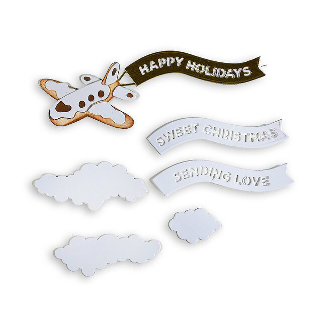 Stamperia Cutting Dies Gingerbread Plane and Banners