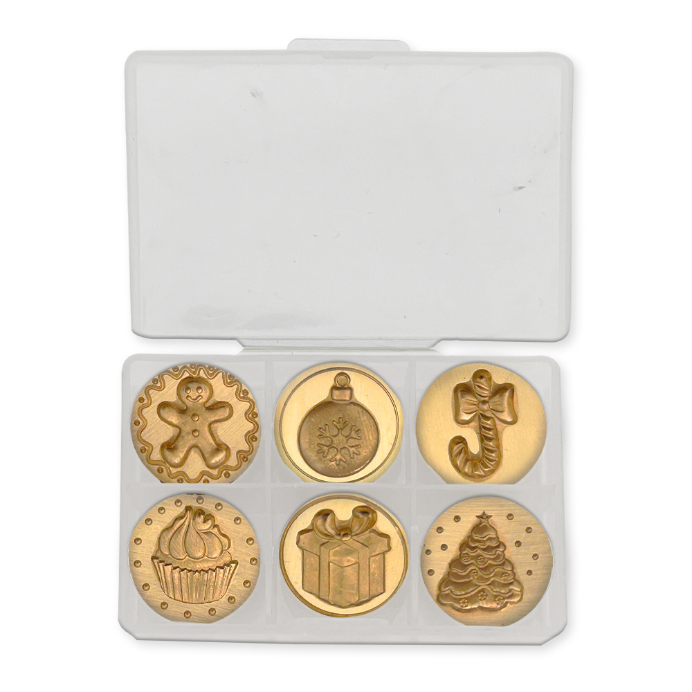 Stamperia Set  6 pcs seals diam cm 2  - Candy Christmas