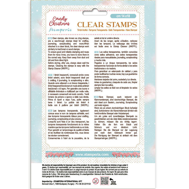 Stamperia Acrylic stamp cm 14x18 - Candy Christmas Candy Land