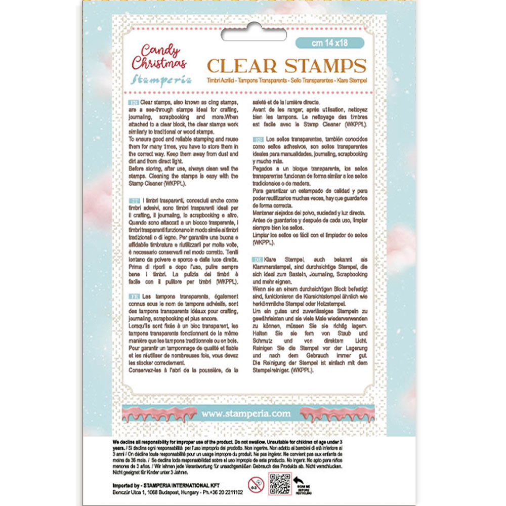 Stamperia Acrylic stamp cm 14x18 - Candy Christmas Candy Land