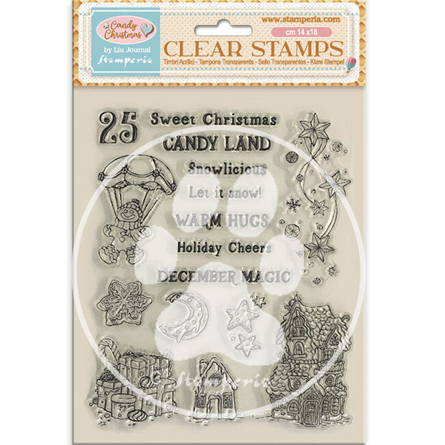 Stamperia Acrylic stamp cm 14x18 - Candy Christmas Candy Land