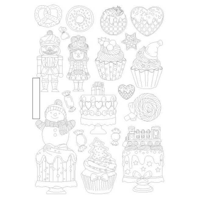 Stamperia Silicon mould A5 - Candy Christmas Cakes