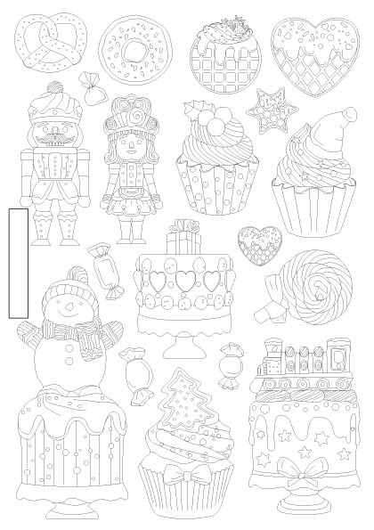 Stamperia Silicon mould A5 - Candy Christmas Cakes