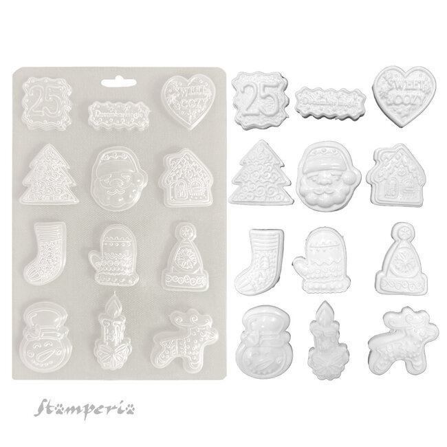 Stamperia Soft Mould A5 - Candy Christmas elements