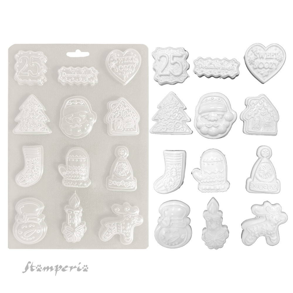 Stamperia Soft Mould A5 - Candy Christmas elements