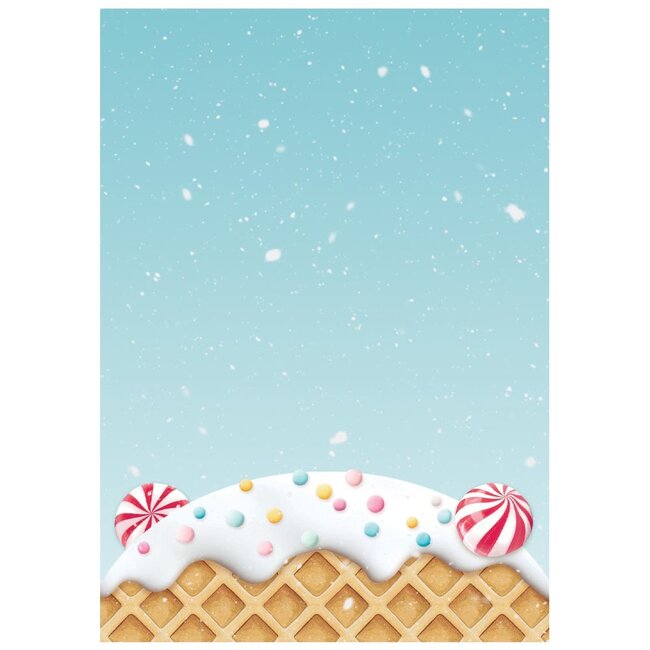 Stamperia Selection 8 Rice paper A6 backgrounds - Candy Christmas