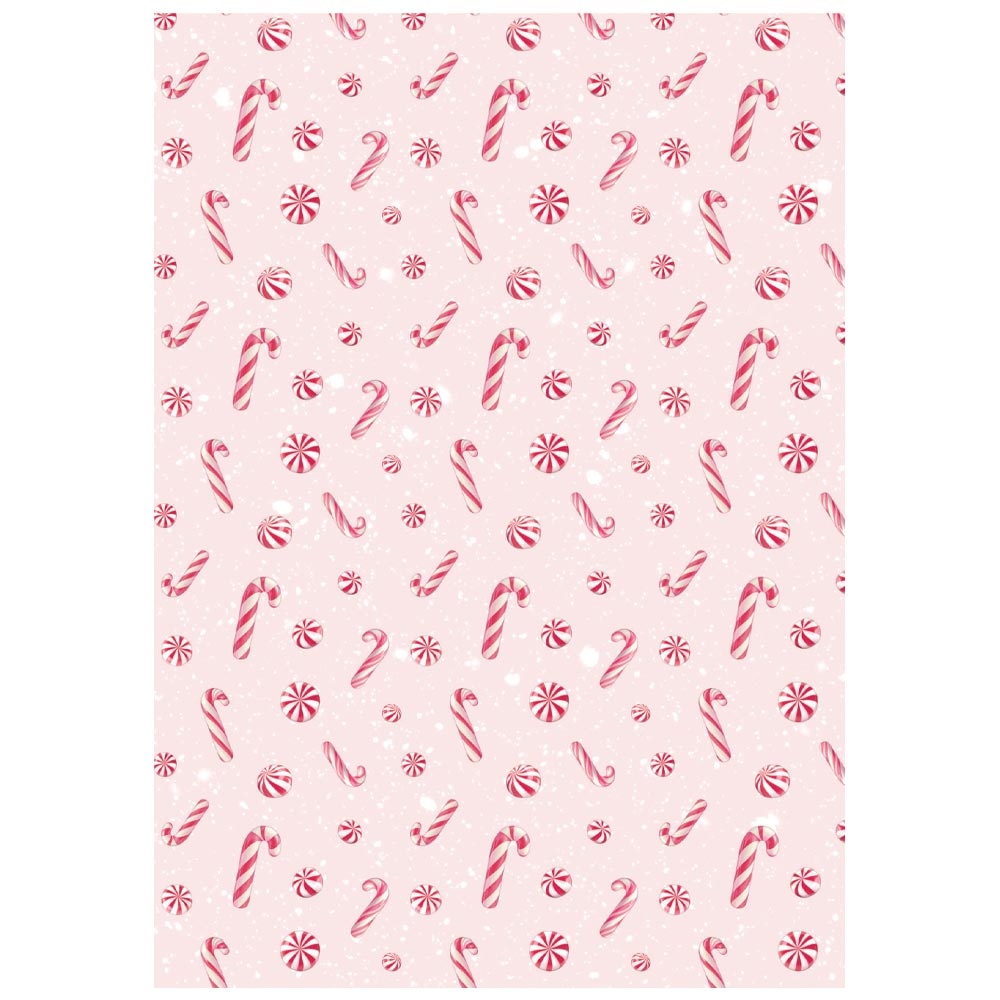 Stamperia Selection 8 Rice paper A6 backgrounds - Candy Christmas