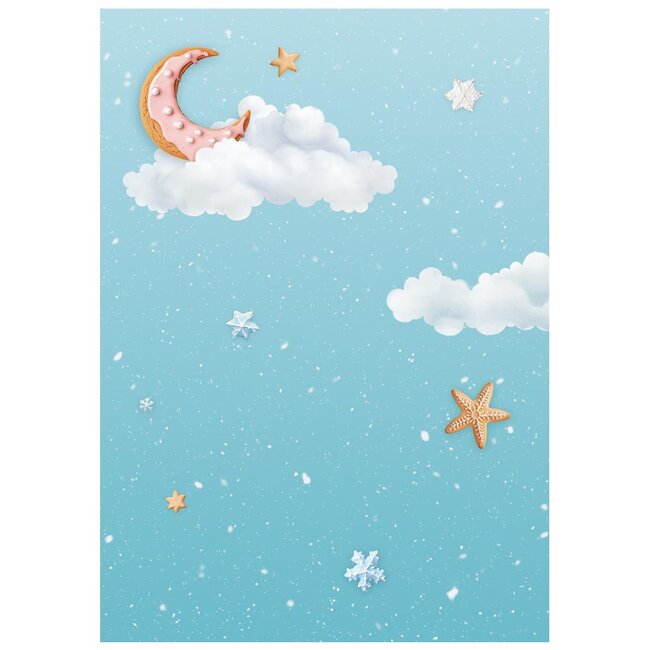 Stamperia Selection 8 Rice paper A6 backgrounds - Candy Christmas