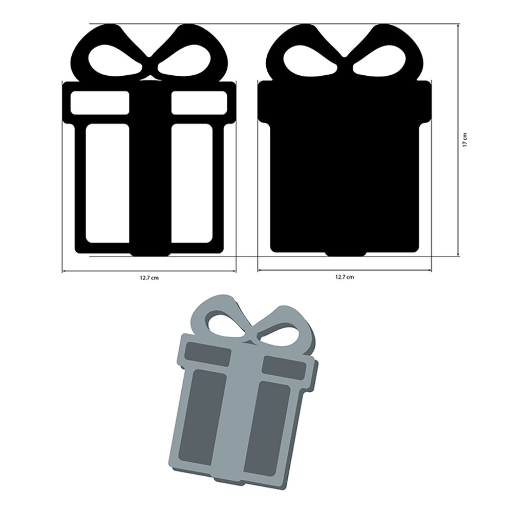 Stamperia Crafty shapes: Candy Christmas gift