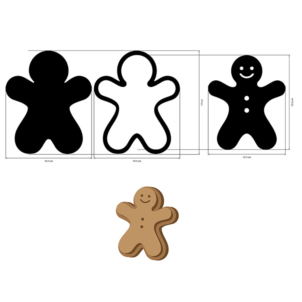 Stamperia Crafty shapes: Candy Christmas gingerbreads
