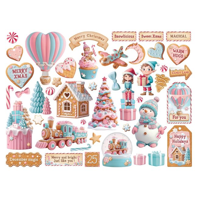 Stamperia Die cuts assorted - Candy Christmas