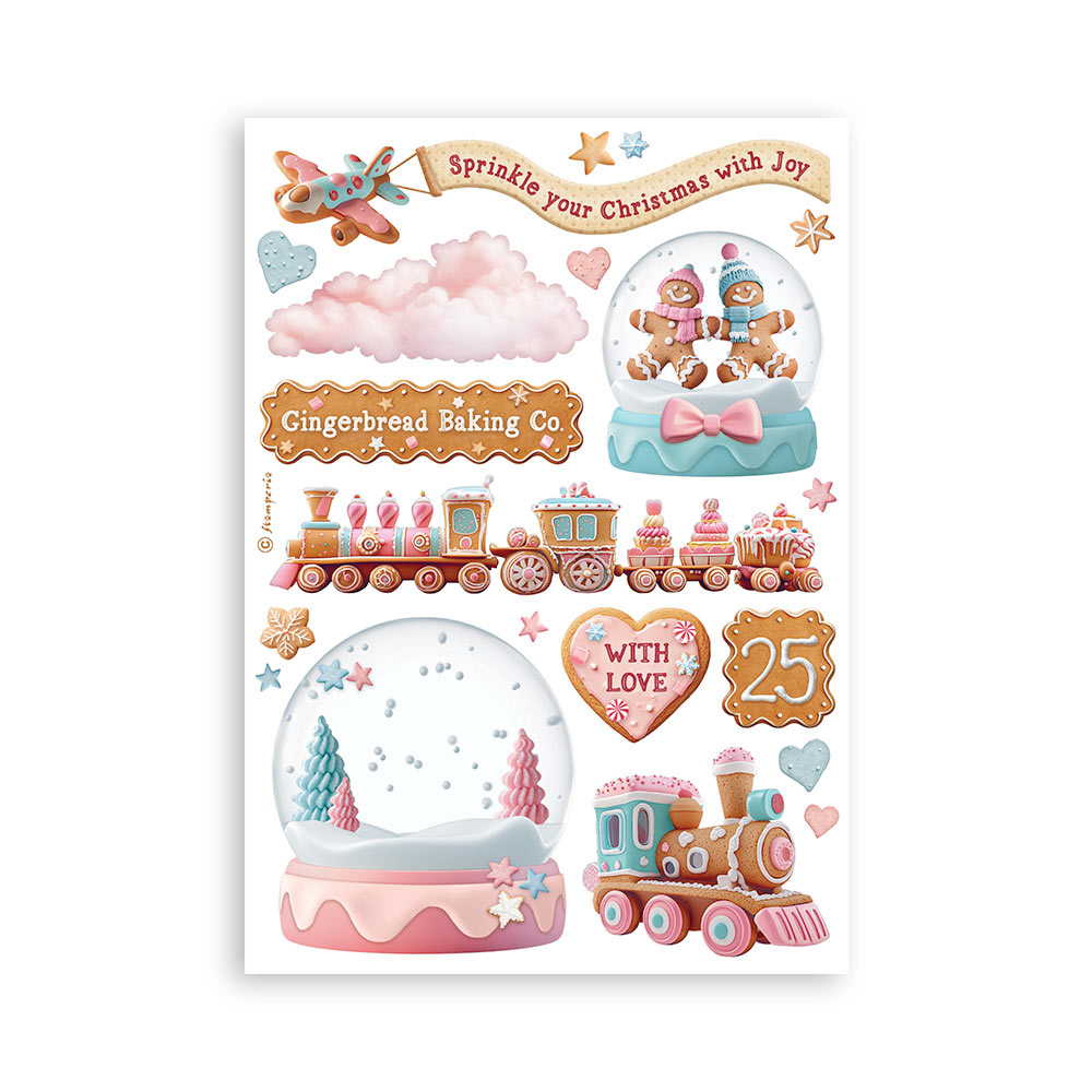 Stamperia Washi pad 8 sheets A5 - Candy Christmas
