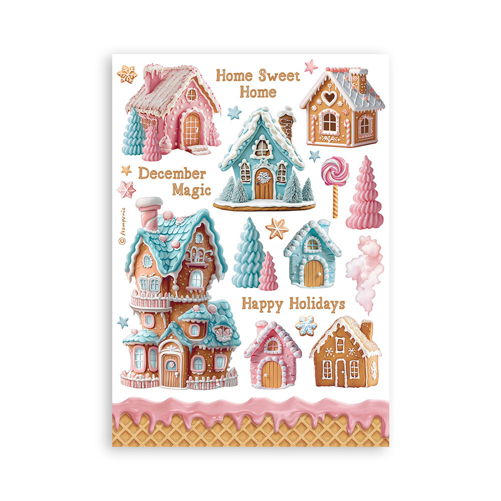 Stamperia Washi pad 8 sheets A5 - Candy Christmas