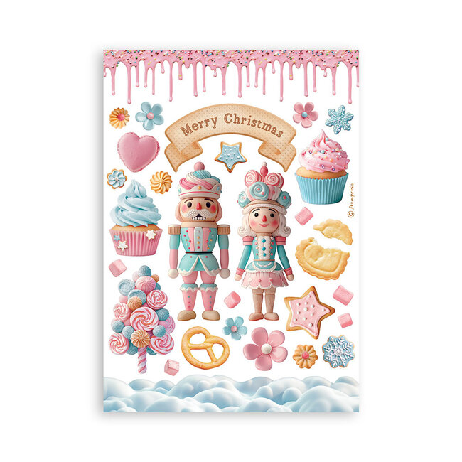 Stamperia Washi pad 8 sheets A5 - Candy Christmas
