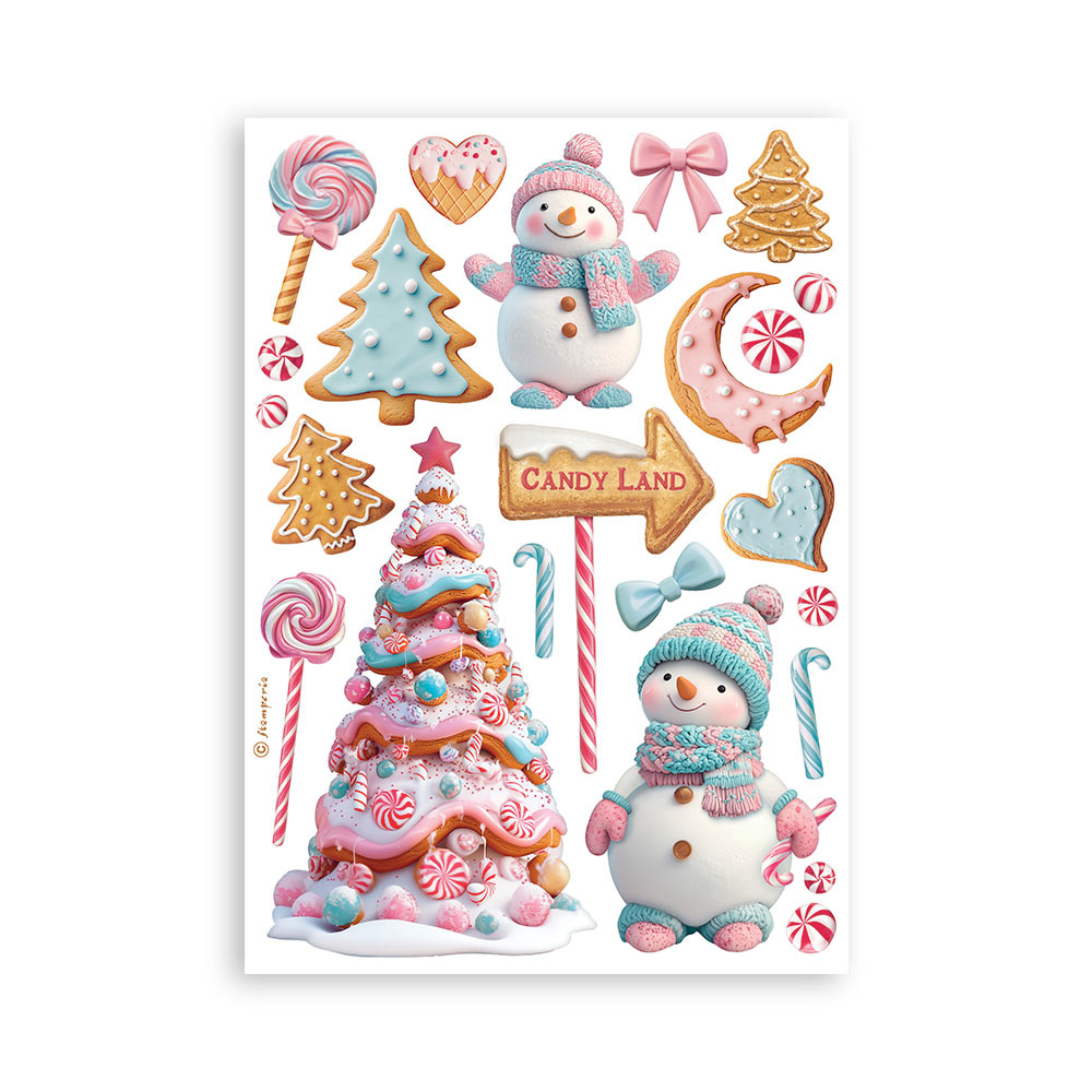 Stamperia Washi pad 8 sheets A5 - Candy Christmas