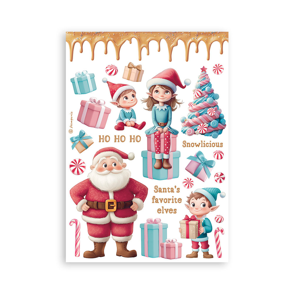 Stamperia Washi pad 8 sheets A5 - Candy Christmas