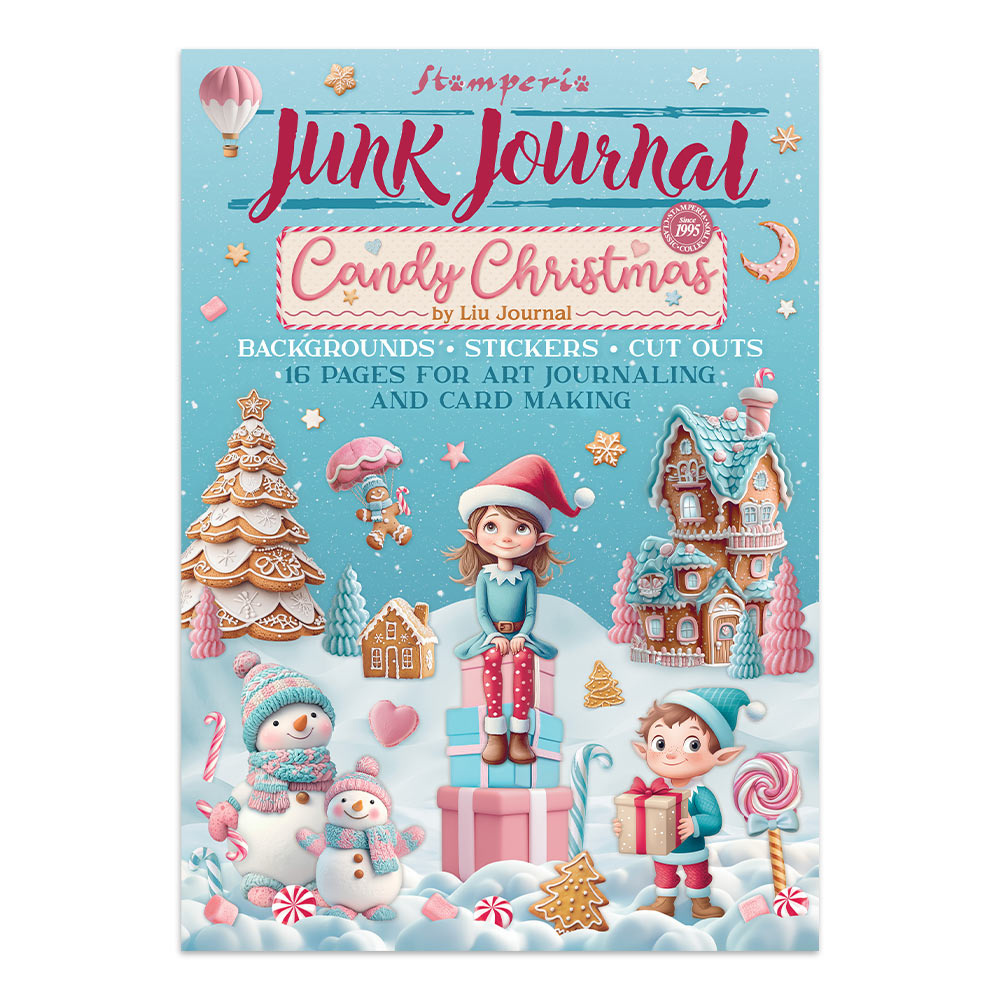 Stamperia Junk journal stickers, cut-outs, backgrounds - Candy Christmas