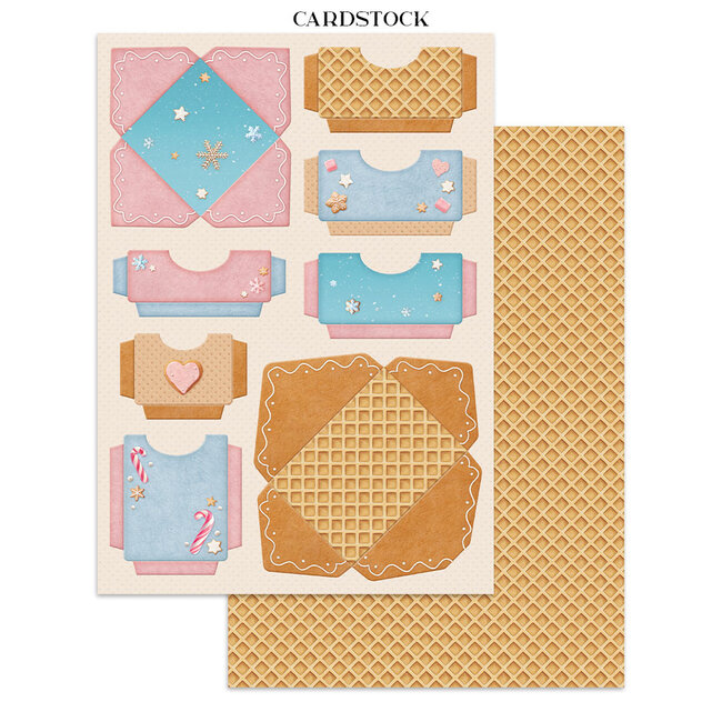 Stamperia Junk journal stickers, cut-outs, backgrounds - Candy Christmas