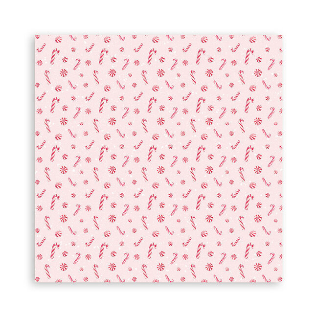 Stamperia Papierblok 20,3x20,3 cm - 22 vellen - Single Face Candy Christmas