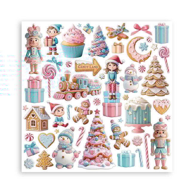 Stamperia Scrapbooking Pad 22 sheets cm 30,5x30,5 (12"x12") Single face - Candy Christmas